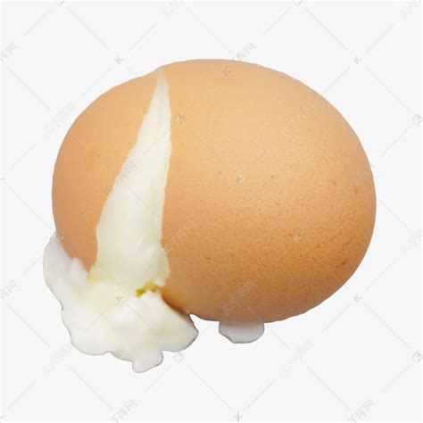 破裂煮鸡蛋食物素材图片免费下载-千库网