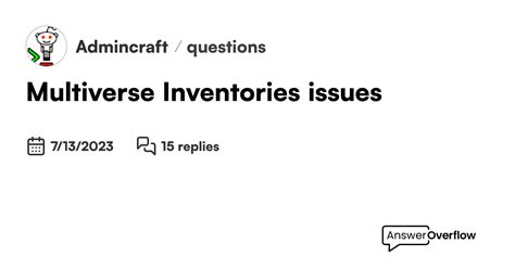 Image result for Multiverse-Inventories