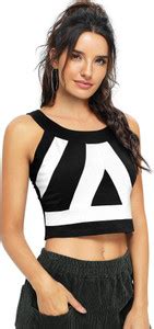 JIGNESH TEXTILES Casual Color Block Women White Top - Buy JIGNESH ...