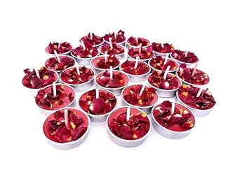 CD Craft Red Rose Tealight Candle | Pack of 25 : Amazon.in: Home & Kitchen