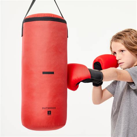 Kids' Punching Bag and Boxing Gloves Set - Red DOMYOS | Decathlon