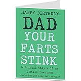 Funny Happy Birthday Card for Dad Your Farts Stink Theme: Buy Online in ...