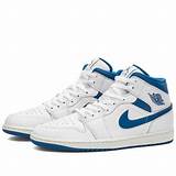 Air Jordan 1 MID SE White, Blue & Sail | END.