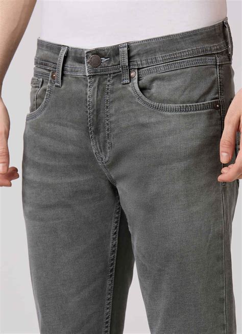 Men Grey Mid Rise Slim Fit Stretchable Jeans | Pepe Jeans India