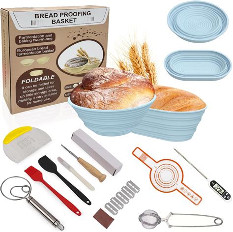 Amazon.com: Sourdough Bread Baking Supplies, Silicone Banneton Bread ...
