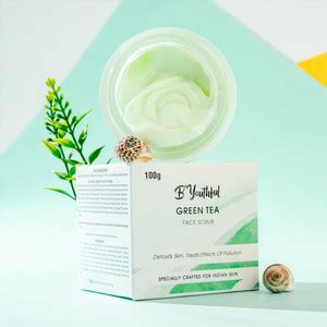 B'YOUTHFUL Green Tea Face Scrub Detoxify Skin, Treats Effects on ...