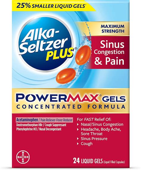 Alka-Seltzer Plus Maximum Strength PowerMax Sinus India | Ubuy