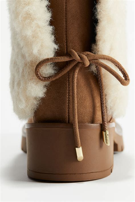 Women's Dark beige/Light beige Warm-lined boots | H&M IN