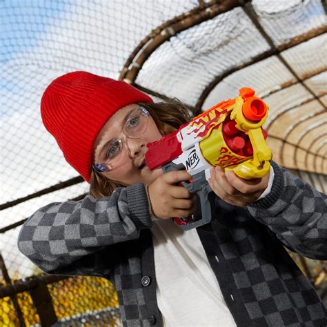 Buy Nerf Mega CycloneShock Toy Blaster, Hotrod Color Style, 6-Dart Drum ...
