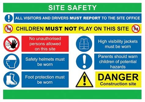 Buy Building Construction Site Health & Safety Sign Notice Procedures ...
