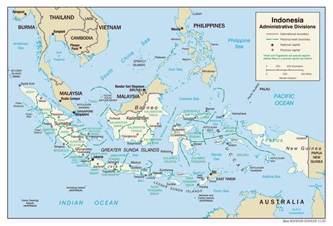 Large detailed administrative divisions map of Indonesia with major cities - 2002 | Indonesia ...