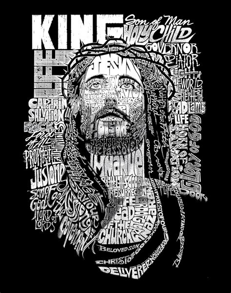 Buy LA POP ART Women's Word Art T-Shirt - Names of Jesus Word Art ...