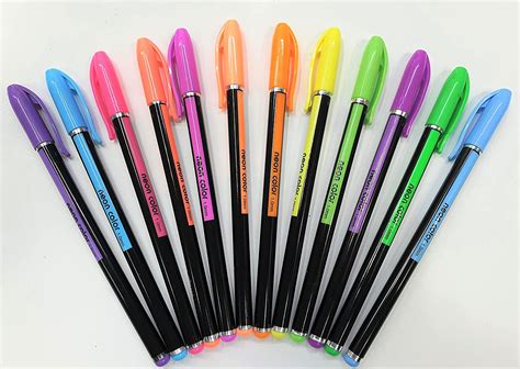 AARTI NEON COLORS FLUOROSCENT SHADES GEL PEN SET : Amazon.in: Office ...