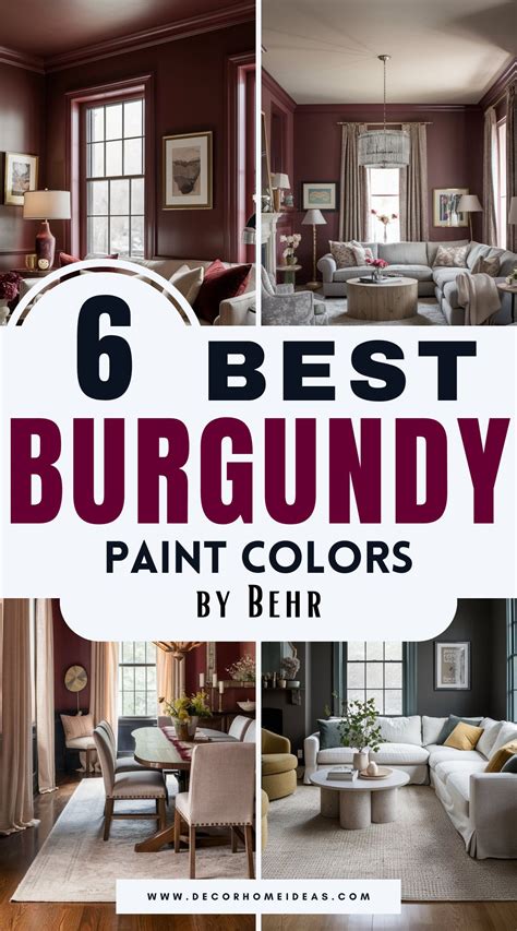 Beautiful Burgundy Paint Colors by Behr That Add Depth and Style