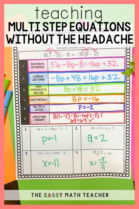 Image result for How to Do Multi-Step Equations Algebra