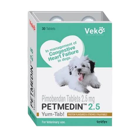 Veko Petmedin 2.5mg (Pimobendan) Tablet for Dogs (pack of 30 tablets ...