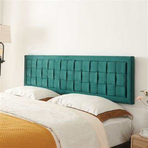 Tête de lit Tervo velours 180 x 5 x 45 cm vert [en.casa] | Leroy Merlin