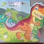 Dinosaur World - Lift The Flap Book for Kids Age 3-6 Years with Bright ...