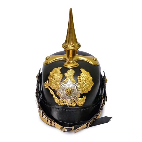 J&S_German Pickelhaube Helmet | Leather Pickelhaube Imperial Prussian ...