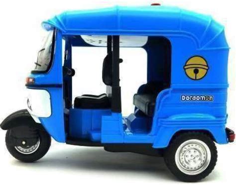 Khilona Wala Doraemon Die Cast Auto Rickshaw Toy / Musical Auto Toy ...