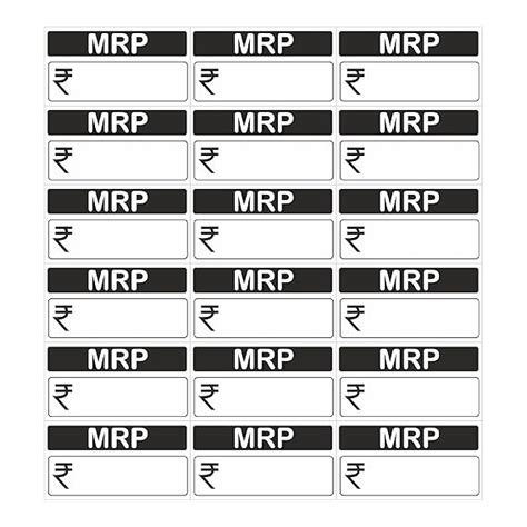 Suvigya MRP Stickers for General Use, Small Size 37x20 mm Paper Labels ...