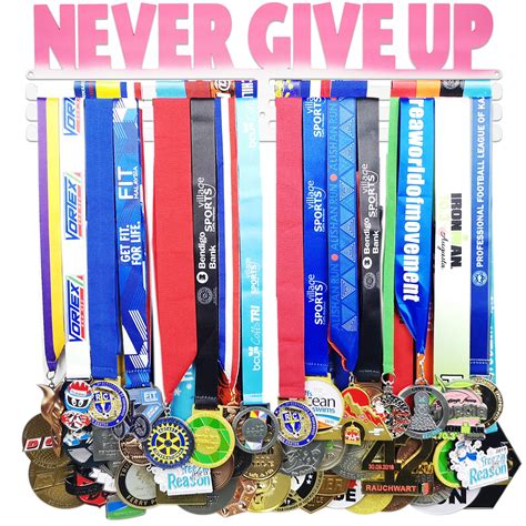 Lapetale Fashion Medal Hanger Holder Display Rack Never Give Up ...