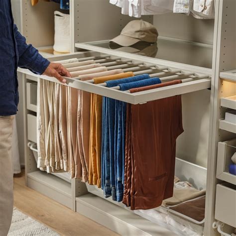 KOMPLEMENT pull-out trouser hanger, grey-beige, 100x58 cm (393/8x227/8 ...