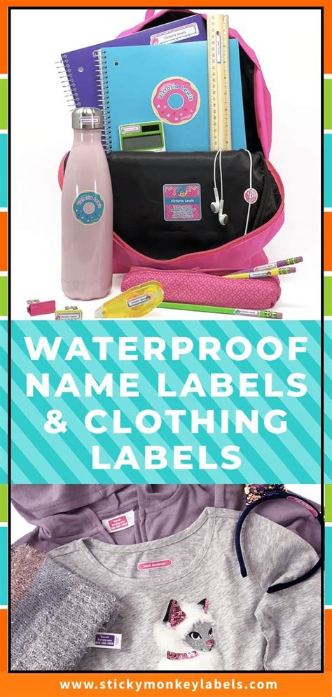 Kids name labels personalized labels for kids – Artofit