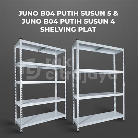 RAK GUDANG BESI SIKU SUSUN SERBAGUNA TIPE JUNO B04 PUTIH PLAT SHELVING ...