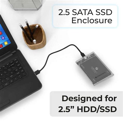 ZEBRONICS CSH01,Transparent Case, Speeds upto 5 Gbps 2.5 inch Shock ...