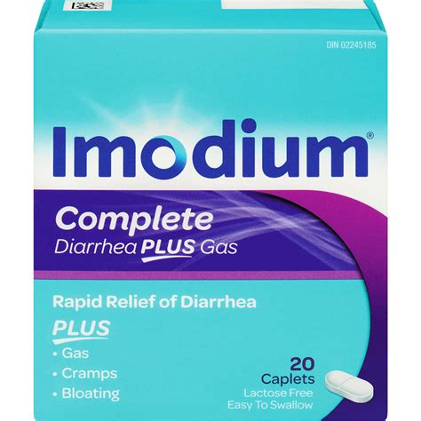Imodium Complete Caplets for Diarrhea Plus Gas Relief - 20 Count ...
