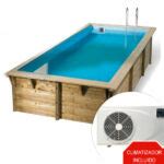 Piscina climatizada de madera 4,50 x 2,50m - Piscinas Athena