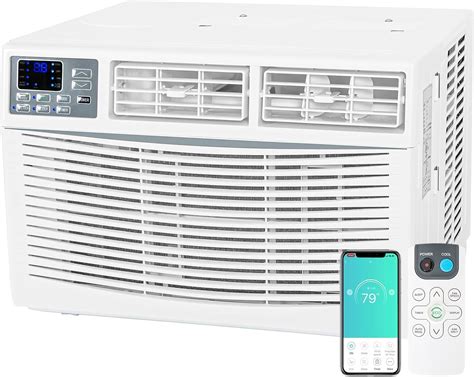 Amazon.com: 8,000 BTU WiFi Window Air Conditioner, Smart Window AC Unit ...
