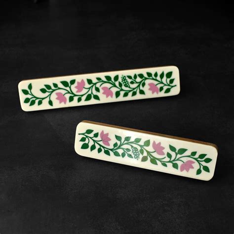 Aburaya Floral Resin Inlay Cabinet Cupboard Handle – Spruce and Pop