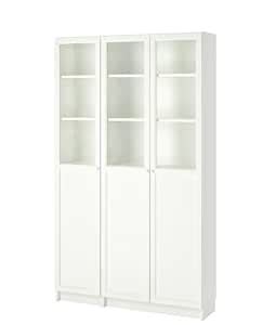 TROFAST Billy Bookcase with Panel/Glass Doors, White/Glass, 120x30x202 ...