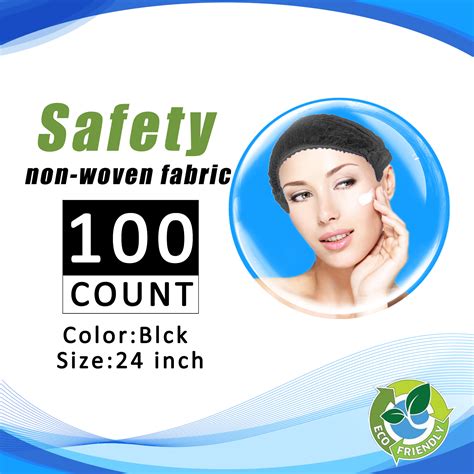 Smilco Unisex Disposable Bouffant Caps Hair Nets, Black, 24 in, 200 ...
