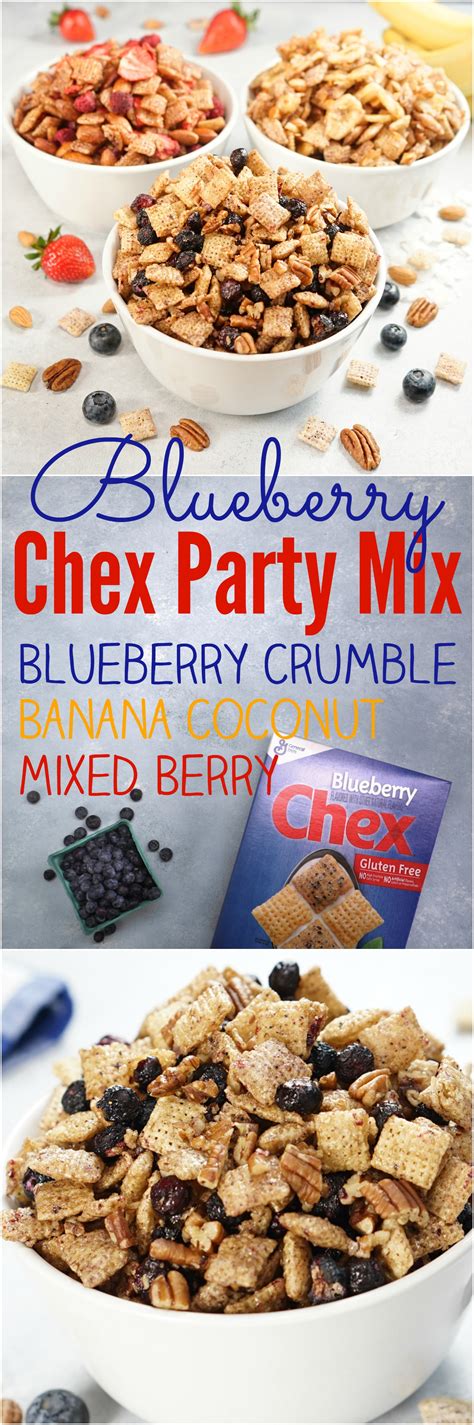 Blueberry Chex Party Mix: 3-Ways