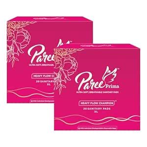 Buy Prima by Paree 100% Rash Free XL 40 Sanitary Pads (Combo Pack ...
