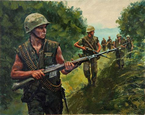 Us Soldiers Vietnam War Drawing