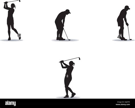 Sports vector silhouette hi-res stock photography and images - Alamy - silhouette of golfer