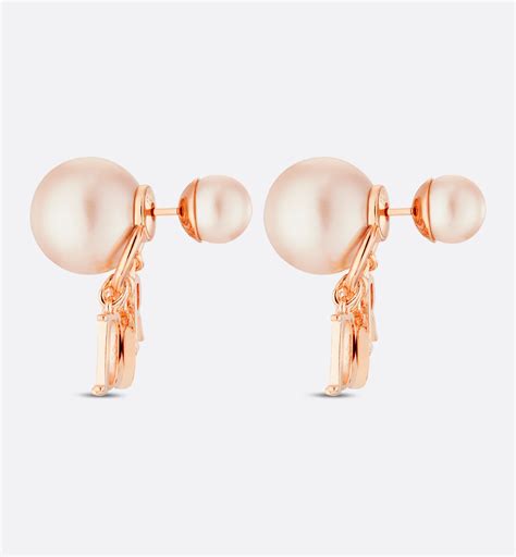 Dior Tribales Earrings Pink-Finish Metal with Pink Resin Pearls and ...