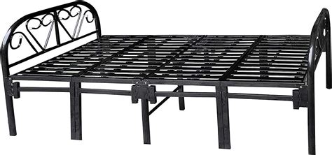 Sahni Portable Furniture Single Folding Bed in Iron/Metal - Black Color ...