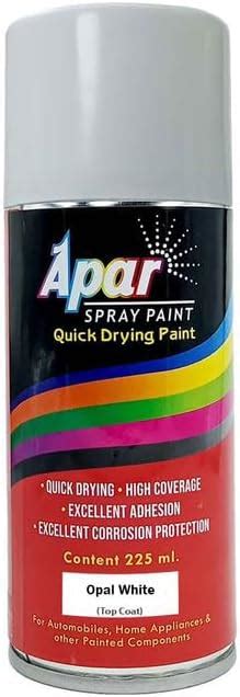 APAR Automotive Spray Paint Atlas White (RC Colour Name) Compatible for ...