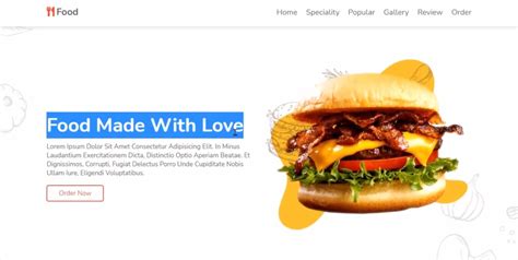 用HTML CSS and Js 创建一个响应式食物餐厅网站单网页设计cid1166 – 网页前端期末作业-html css jquery制作 ...