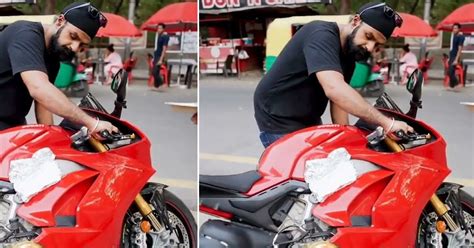 Youtuber makes egg omelette on 40 lakh rupee Ducati Panigale superbike ...