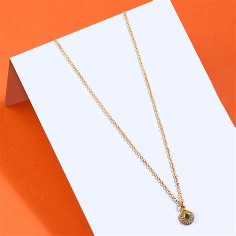 Real Gold Plated Z Disc Pendant Necklace For Women By Accessorize Lond ...