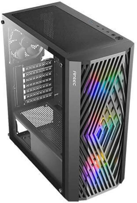 Antec NX291 Tempered Glass RGB Gaming Case with USB 3.0, 3 x 120mm RGB ...