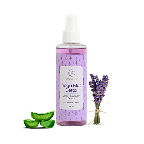 WiseLife Yoga Mat Cleaner Detox Spray (Fresh Lavender Fragrance), 200ml ...