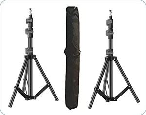 PRO OPTIC 9 Feet Light Stand Kit (2 Light Stand with Carry Bag) for ...
