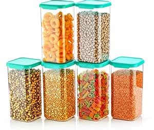 Buy Qtrix Airtight Plastic Square Container Set for Kitchen Storage ...